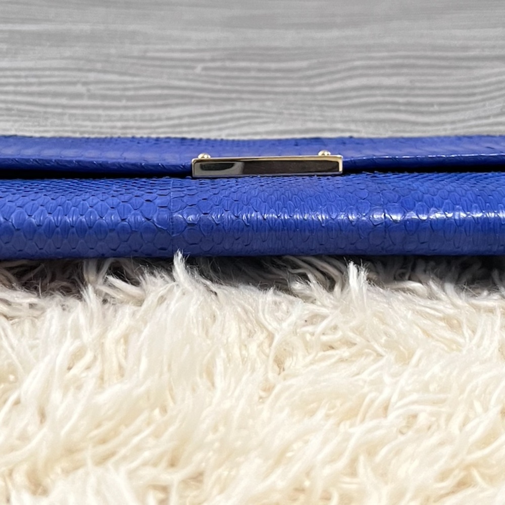 New Authentic Jimmy Choo Python Leather Clutch - image 6